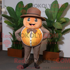 Brun grapefrugt maskot...