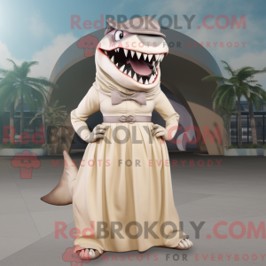 Beige Megalodon maskot...