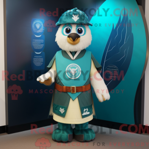 Teal Celtic Shield mascot...