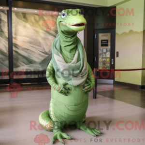 Grøn Titanoboa maskot...