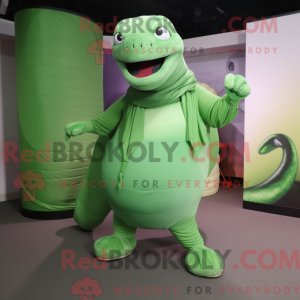 Grøn Titanoboa maskot...