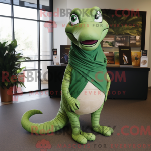 Grøn Titanoboa maskot...