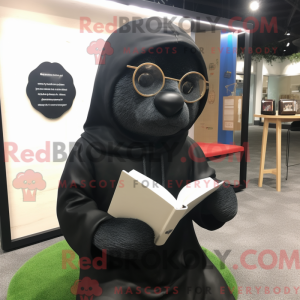 Black Seal mascot costume...