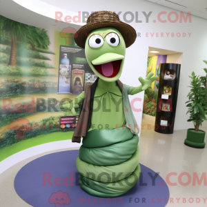 Olive Snake-mascottekostuum...