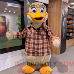 Brown Geese mascot costume...