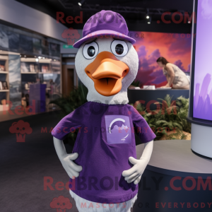 Purple Seagull mascot...