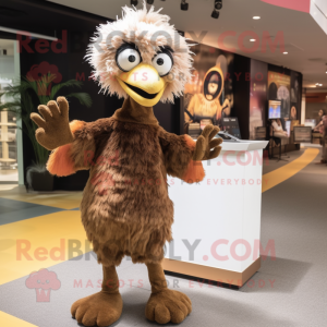 Brun struds maskot kostume...