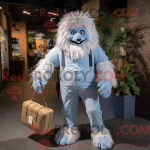 Wit Yeti-mascottekostuum...