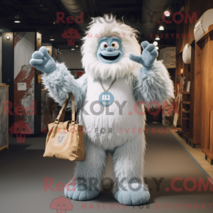 Hvid Yeti maskot kostume...