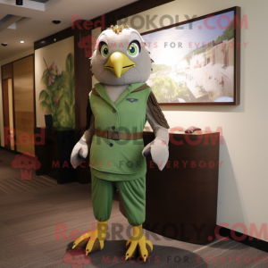 Olive Falcon mascot costume...