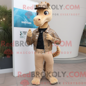 Tan Sea Horse maskot...