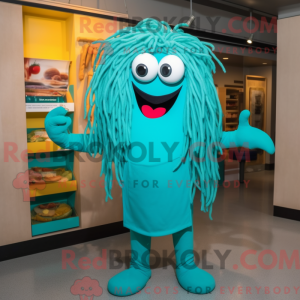 Turquoise Spaghetti mascot...