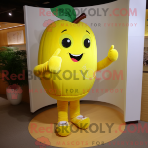 Gul æble maskot kostume...