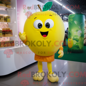 Yellow Apple mascot costume...