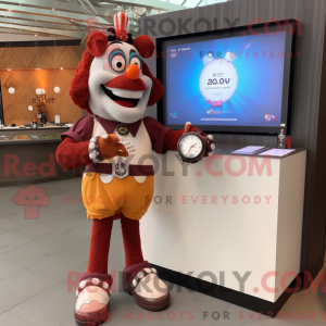 Brown Clown mascot costume...