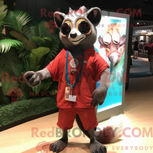 Red Civet mascot costume...