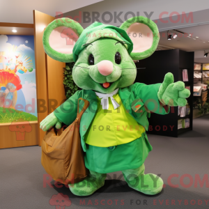 Groene muis mascotte...