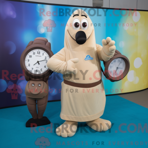 Disfraz de mascota de reloj...