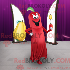 Red Baa mascot costume...