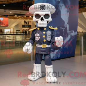Navy Skull maskotdraktfigur...