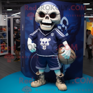 Navy Skull mascot costume...