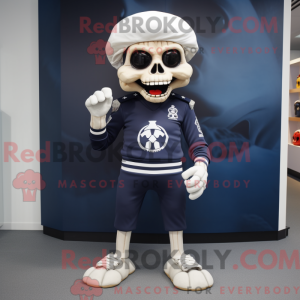 Navy Skull mascot costume...