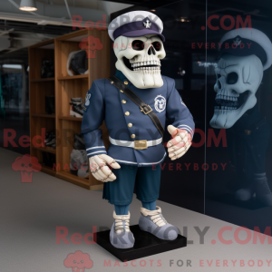 Navy Skull maskotdraktfigur...