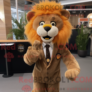 Brun løve maskot kostume...