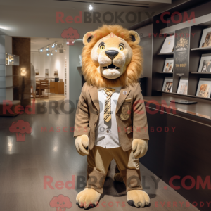 Brown Lion-mascottekostuum...