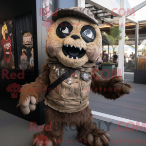 Brown Undead mascot costume...