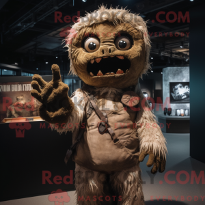 Brown Undead mascot costume...