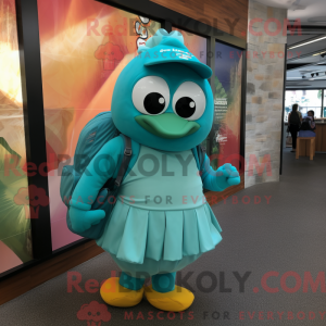 Teal But mascot costume...