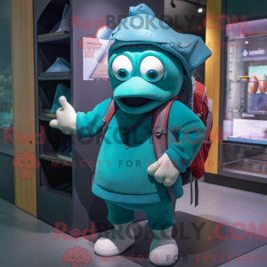 Teal But mascot costume...