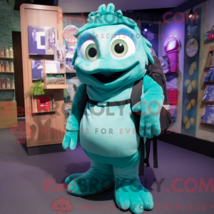 Teal But mascot costume...