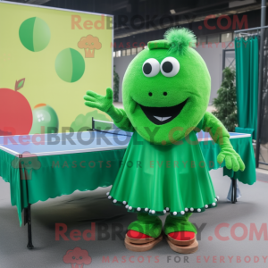 Grønt bordtennisbord maskot...