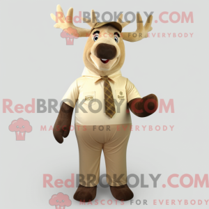 Tan Elk mascot costume...