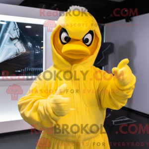 Yellow Swans mascot costume...