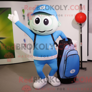 Sky Blue Golf Bag mascot...