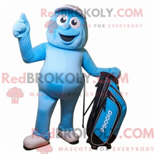 Sky Blue Golf Bag maskot...