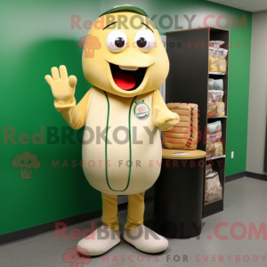 Gold Green Bean mascot...