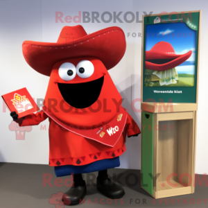 Red Fajitas mascot costume...