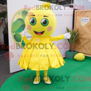 Gul citron maskot kostume...