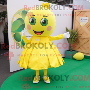 Yellow Lemon mascot costume...