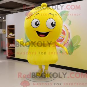 Gul citron maskot kostume...