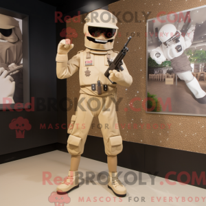 Beige Commando mascot...