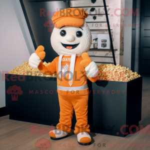 Orange Pop Corn maskot...