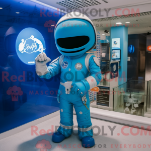 Blue Astronaut mascot...