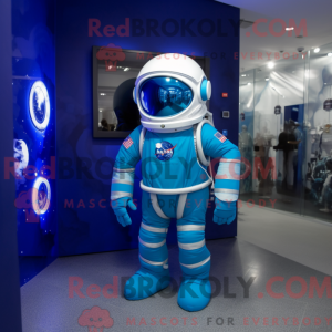 Blå Astronaut maskot...