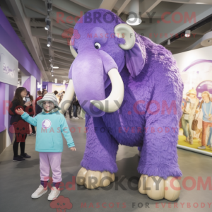 Lavendel Mammut Maskottchen...
