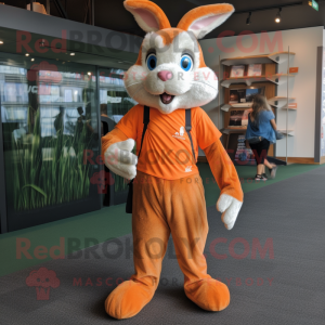 Orange Wild Rabbit mascotte...